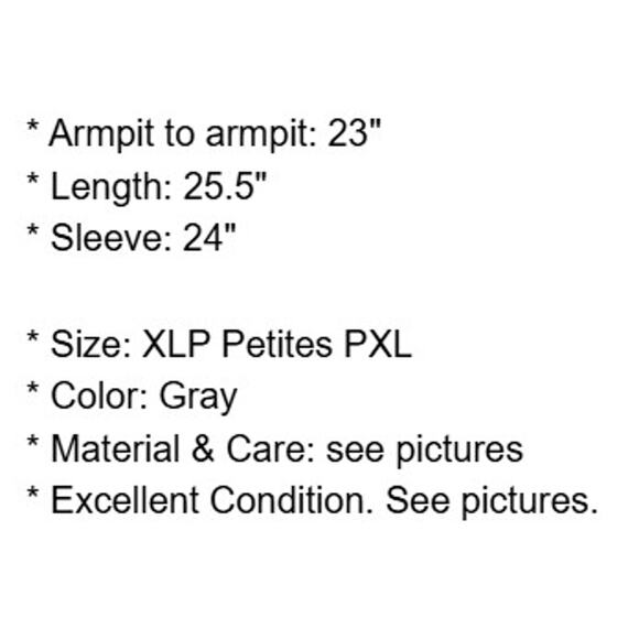 LL Bean Jacket Petites XLP PXL Gray Herringbone Wool Silk Buttons Lined Pockets - Picture 4 of 16